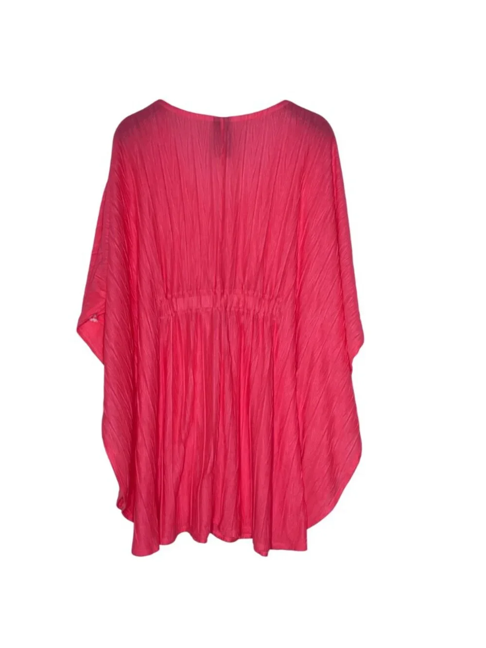 Catalina Gauzy Embroidered Neon Swim Cover Poncho Sz XL Resort Vacation